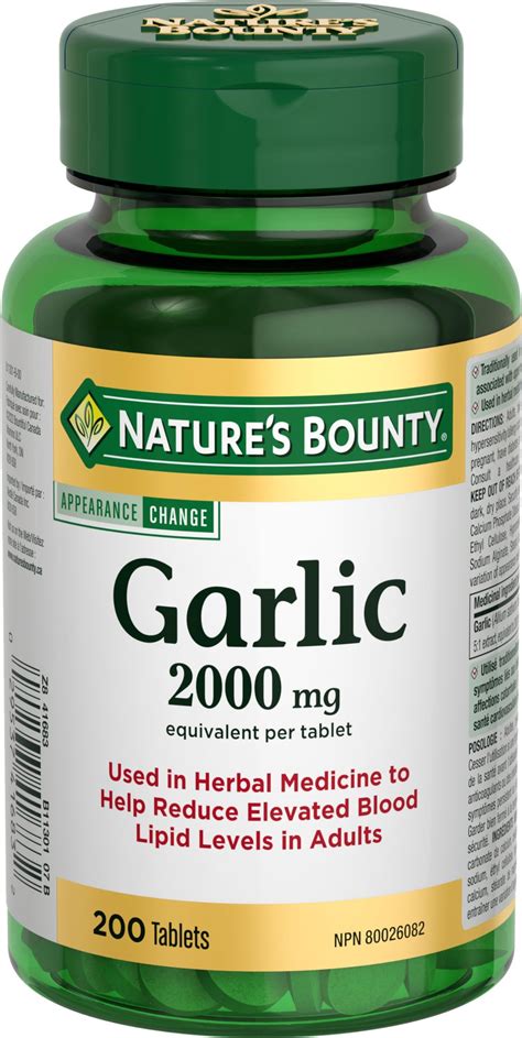 garlic herbal supplements.